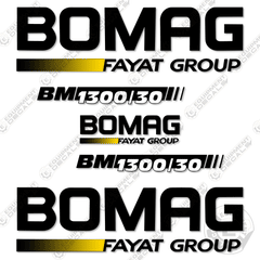 Fits Bomag BM1300/30 Decal Kit Cold Planer