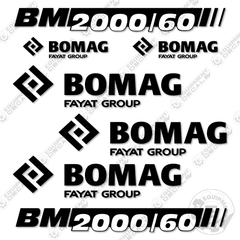 Fits Bomag BM2000/60 Decal Kit Cold Planer