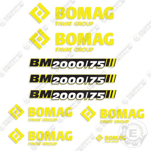 Bomag BM2000/75 Decal Kit Cold Planer