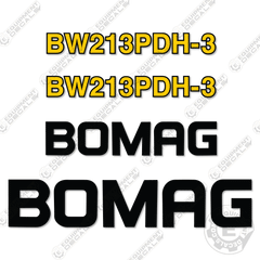 Fits Bomag BW213PDH-3 Roller Decal Kit