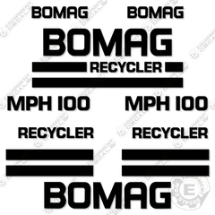 Fits Bomag MPH100 Decal Kit Soil Stabilizer