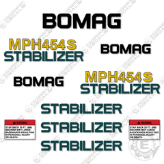 Fits Bomag MPH454S Decal Kit Soil Stabilizer