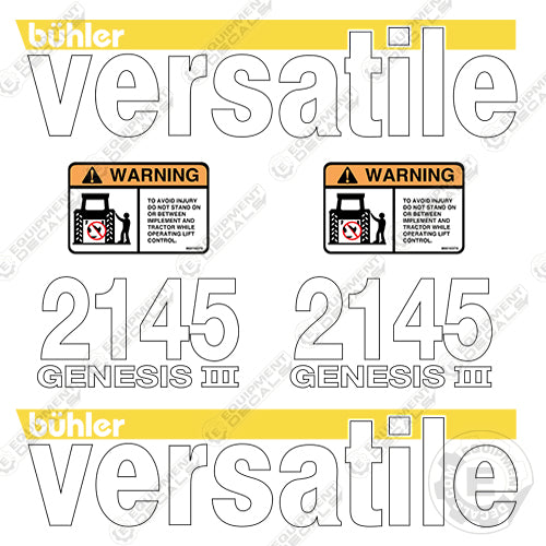 Buhler Versatile 2145 Genesis 3 Decal Kit Tractor