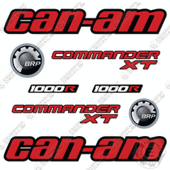 Fits Can-Am Commander XT 1000R Decal Kit UTV - RED AND BLACK