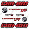 Image of Fits Can-Am Commander XT 1000R Decal Kit UTV - RED AND BLACK