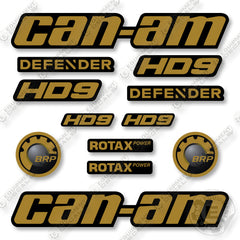 Can-Am Defender HD9 Decal Kit UTV - Gold & Black - Aftermarket Kit