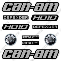 Can-Am Defender HD10 Decal Kit UTV - Grey