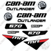 Image of Fits Can-Am Outlander 570 MR Decal Kit ATV