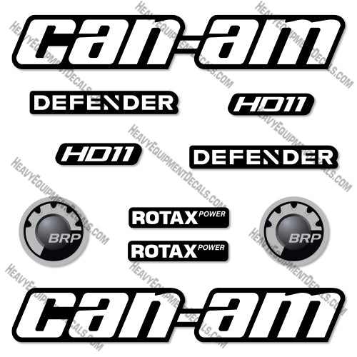Can-Am Defender HD11 Decal Kit UTV - White - Aftermarket Kit