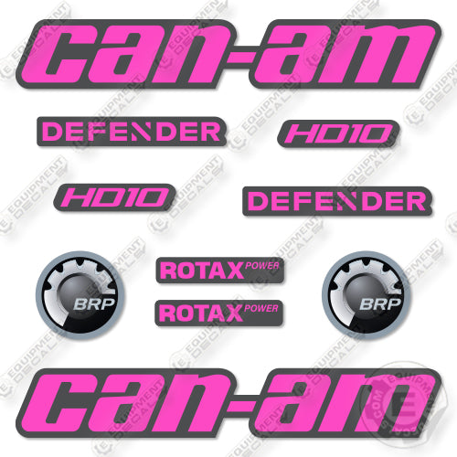 Can-Am Defender XT HD10 Decal Kit UTV - Custom Pink! - Aftermarket Kit