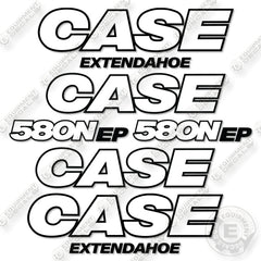 Case 580N EP Decal Kit Backhoe Loader - New Style 2- 3M Reflective!