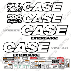 Fits Case 590 Super N Decal Kit Backhoe NEW STYLE!