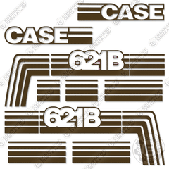 Fits Case 621B Decal Kit Wheel Loader - OLDER STYLE BROWN