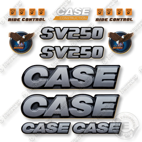 Case SV250 Decal Kit Skid Steer Loader - Aftermarket Kit