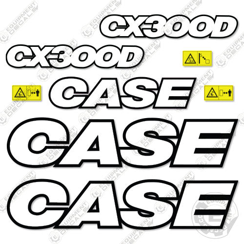 Fits Case CX300D Decal Kit Excavator - 3M Reflective!