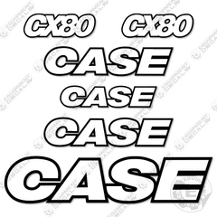 Fits Case CX80 Decal Kit Excavator - CUSTOM!