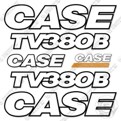 Fits Case TV380B Decal Kit Track Loader - 3M REFLECTIVE VINYL!