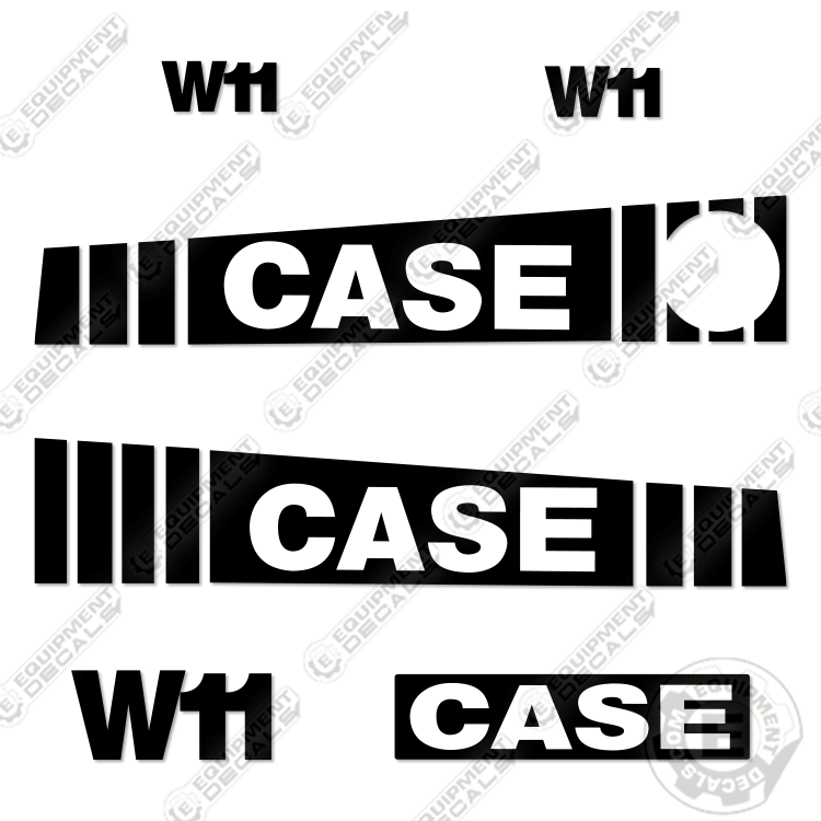 Fits Case W11 Decal Kit Wheel Loader Black