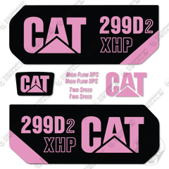 Fits Caterpillar 299D2 Decal Kit - CUSTOM PINK