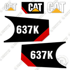 Fits Caterpillar 637K Decal Kit Motor Grader Scraper