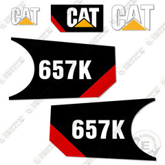 Fits Caterpillar 657K Decal Kit Motor Grader Scraper