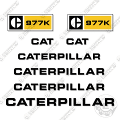 Fits Caterpillar 977K Decal Kit Dozer