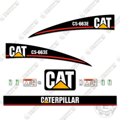 Fits Caterpillar CS663E Decal Kit Roller