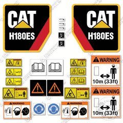 Fits Caterpillar H180ES Decal Kit Hammer