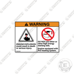 Fits Caterpillar Telehandler Warning Decal