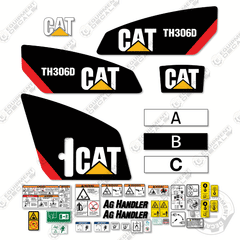 Fits Caterpillar TH306D Telehandler Decal Kit