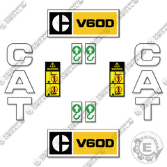 Fits Caterpillar V60D Forklift Decal Kit