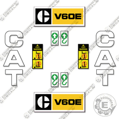 Fits Caterpillar V60E Forklift Decal Kit