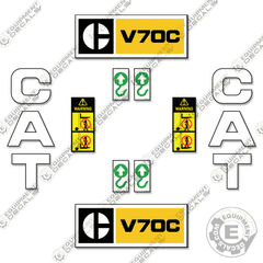 Fits Caterpillar V70C Forklift Decal Kit