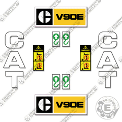 Fits Caterpillar V90E Forklift Decal Kit