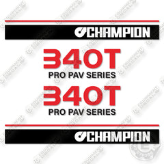 Champion 340T Decal Kit Paver -Aftermarket Kit