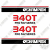 Image of Champion C340T Decal Kit Paver -Aftermarket Kit