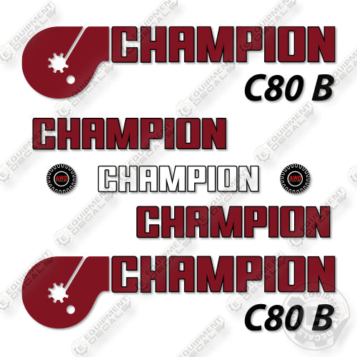 Champion C80B Decal Kit Motor Grader -Aftermarket Kit