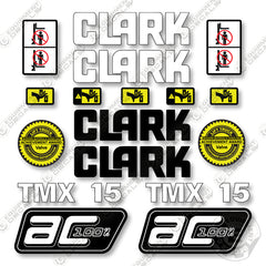 Clark TMX15 Decal Kit Forklift - Aftermarket Kit