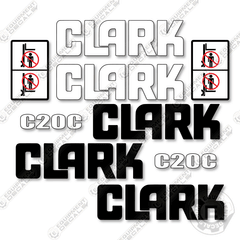 Fits Clark C20C Forklift Decal Kit