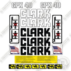 Fits Clark GPX40 Decal Kit Forklift