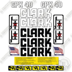 Fits Clark GPX40S Decal Kit Forklift