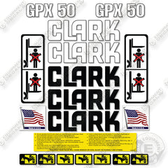 Fits Clark GPX50 Decal Kit Forklift