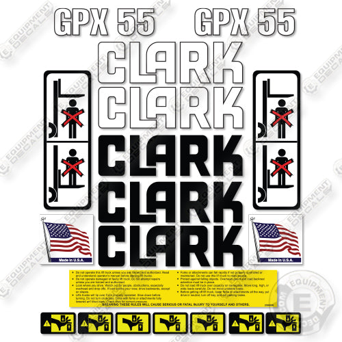 Fits Clark GPX55 Decal Kit Forklift