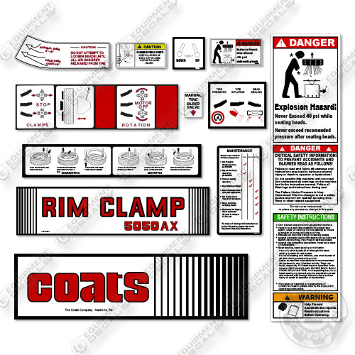 Coats 5050ax Decal Tire Changer - Aftermarket Kit