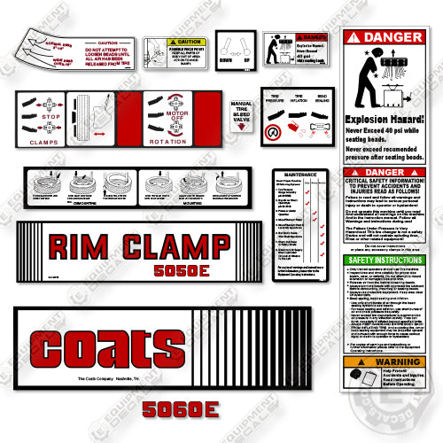 Coats 5050e Decal Tire Changer - Aftermarket Kit