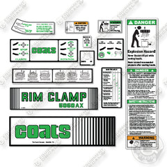 Coats 5060ax  Decal Kit Tire Changer - Custom Green -  Aftermarket Kit