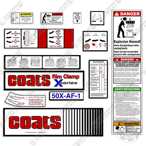 Coats 50X-AF-1 Decal Kit Rim Clamp
