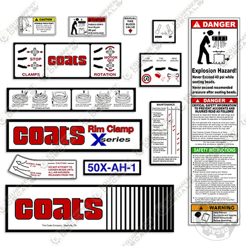 Coats 50X-AH-1 Decal Kit Rim Clamp