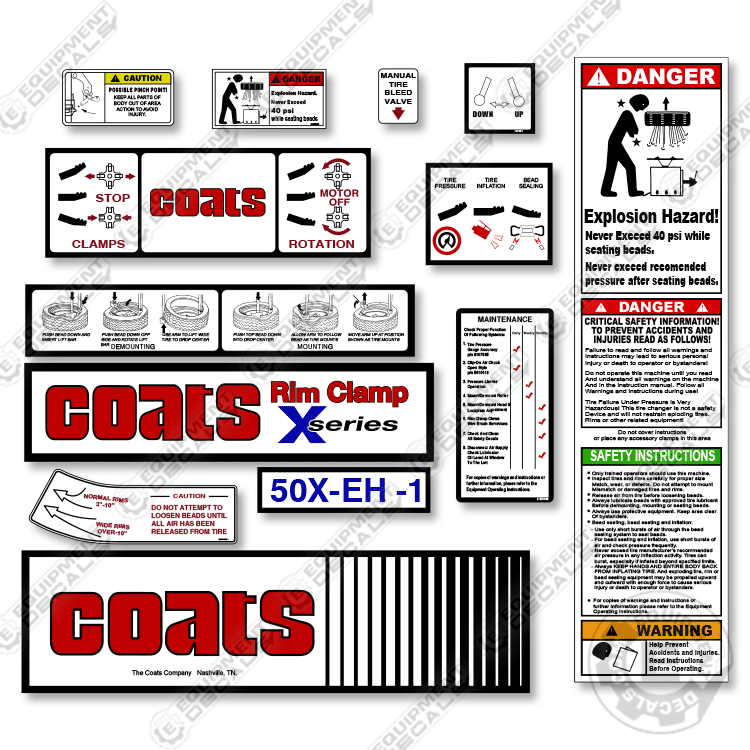Coats 50X-EH-1 Decal Kit Rim Clamp