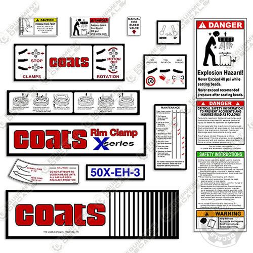 Coats 50X-EH-3 Decal Kit Rim Clamp